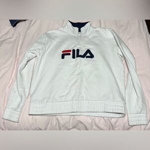 Fila Women's White Quarter-Zip Sweatshirt